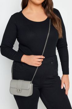 Bolso Gris Doble Cadena