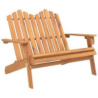 banco de jardin adirondack madera maciza acacia 126 cm vidaxl