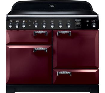 Rangemaster Elan Deluxe ELA110EICY 110 cm Electric Induction Range Cooker - Cranberry & Chrome, Cranberry