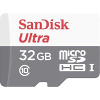 memoria flash sandisk ultra sdsqunr-032g-gn3mn 32gb microsdhc uhs-i 100mbs gris blanco