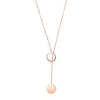 cadena en y de acero inoxidable chapado en oro rosa grabable
