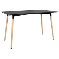 mesa rectangular 120  70cm negra pia
