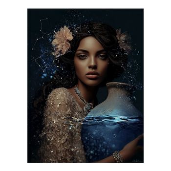 Cuadro mujer acuario alu-dibond 30x40 cm