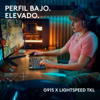 logitech g915 x lightspeed tkl teclado mecanico gaming inalambrico gl tactile pbt negro