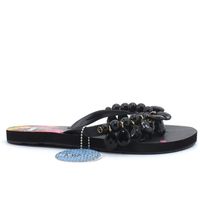 lawater chanclas la water flower infradito black multi 02124b para mujer