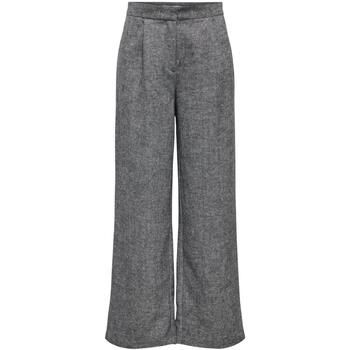 Only Pantalón fluido Onlbekka Life Hw Wide Wool Look Pant Tlr 15360269 para mujer