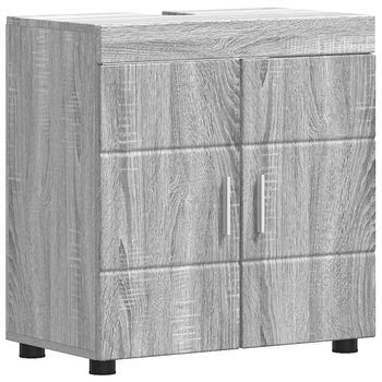 Juego De Muebles De Baño Tulum Gris Sonoma 60 X 34 X 63 Cm Vidaxl