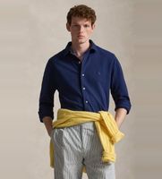 polo ralph lauren para hombre 710a12399002 camisa de pique ultraligera marino l casual fiesta algodon clasico manga larga