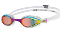 gafas de natacion arena con cristales espejados air sonic mirror dorados y blancos