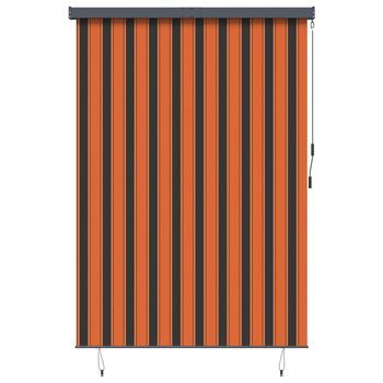 Estor Enrollable Naranja Y Marrón 180 X 250 Cm Tela Y Aluminio Vidaxl