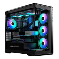 caja pc gaming keepout xc-905 pro argb cristal templado micro atxitx