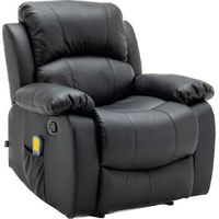 sillon relax con reclinacion manual sistema pared cero masaje y termoterapia negro