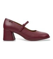 camper para mujer k201799-009 zapatos de piel kora burdeos 40 5 a 8cm hebilla casual granate