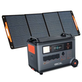 Estación de energía robusta Blackview Oscal PowerMax6000 con kit de panel solar 1/2/3/4*PM200 de 3600Wh a 57600Wh,baterí