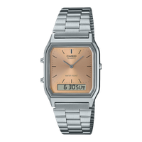 reloj unisex digital retro casio edgy aq-230-4a 388  298  81 mm hora dual