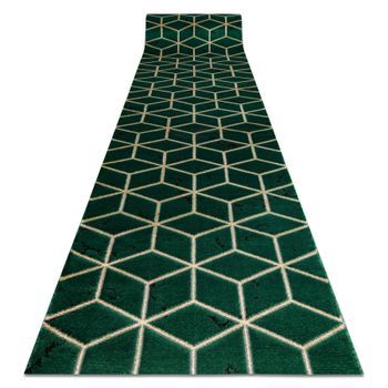 Alfombra De Pasillo Emerald Exclusivo 1014 Glamour, Elegante Cubo Bote 80x200 Cm