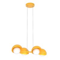 lampara colgante nordessa naranja 4 luces