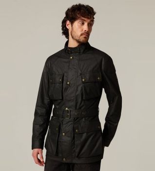 Belstaff para hombre. 105310 Chaqueta Trialmaster negro (48), Casual, Algodón