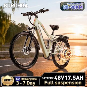 Bicicleta Eléctrica BURCHDA X27 de 27.5 Pulgadas, Bicicleta Eléctrica Urbana con Batería de Litio de 48V 17.5AH, Bicicleta Eléctrica de Montaña para Adultos