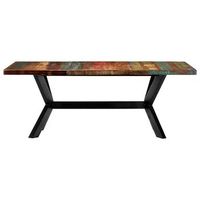 mesa de comedor - mesa de cocina madera maciza reciclada 200x100x75 cm