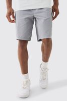 pantalon corto cargo holgado gris