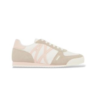 A|X Armani Exchange para mujer. XW002794AF22755MZ736 Zapatillas con cordones y suela de goma blanco (40), Tela, Plano, Casual