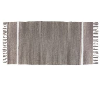 Alfombra de algodón gris 60x120 cm