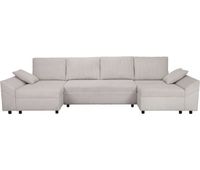 sofa esquinero panoramico de pana vaugirard ii - 5 plazas - beige