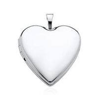 medallon de oro blanco de 14 quilates con bisagra corazon grabable