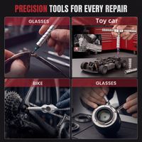 juego de destornilladores de precision con mango en t desmontable y sistema de fijacion magnetica 34 en 1 de la marca vman ideal para reparar muebles dispositivos electronicos y gafas