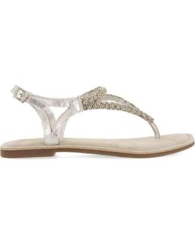 de GIOSEPPO SANDALIAS PLATEADAS DE PIEL CON PEDRERIA POUSSAN VARIOS COLORES