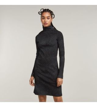 G-Star para mujer. D25042-D799-9985 Vestido Coated negro (S), Casual, Manga larga