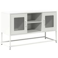 mueble para tv  mueble de salon  mesa de tv de acero blanco 1005x39x605 cm