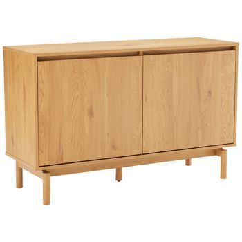 Aparador De Madera Natural De 160cm Con 2 Puertas Sarah