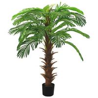 palmera cycas artificial con macetero 140 cm verde vidaxl