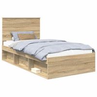 cama individual  cama para adulto  estructura de cama sonoma 100 x 200 cm madera de pino macizo