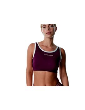 Top de Fitness Black Limba Courtpulse Mujer Plum & Cream