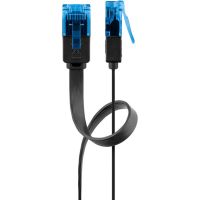 cable de red goobay 96312 cat6a 1 m uutp rj-45 plano negro