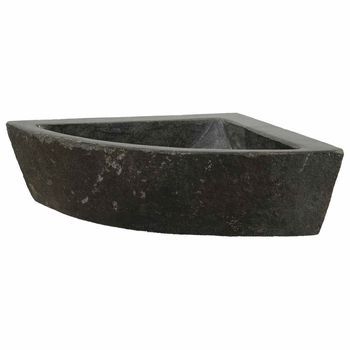 Lavabo De Baño Moderno | Lavabo Gris (38-45) X (38-45) X 12 Cm Piedra Del Río