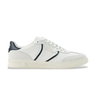 Fred Perry para hombre. B1322-303 Zapatillas de Piel B4 blanco (45), Plano, Cordones, Casual