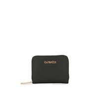 cartera pequena saffiano con bolsillo para monedas con cremallera black taglia unica
