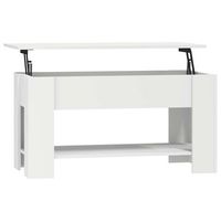 mesa de centro 101x49x52 cm madera - blanco