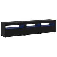 mueble de tv 2 uds  mueble de salon  gabinete de tv roble negro 180 x 35 x 40 cm