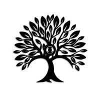 lampara de pared heart tree v2 negro metal 50x46x9 cm