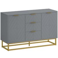 aparador de salon 120x40x76 cm gris