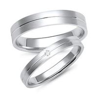 alianzas de boda con diamantes de 3 mm de ancho