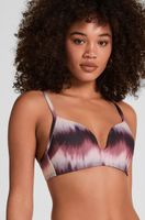 hunkemoller top de bikini acolchado sin aros mauritius morado