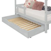 cajon de cama 90 x 190 con somier buddy - gris claro