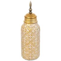 jarron de ceramica  dorado d12x37h cm