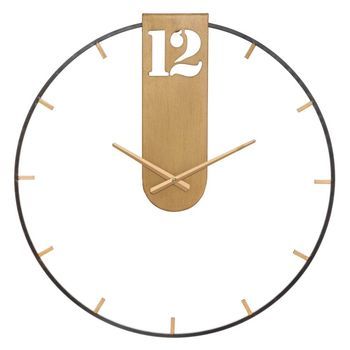 Reloj De Pared En Metal Dorado Ø Cm 60x4,5